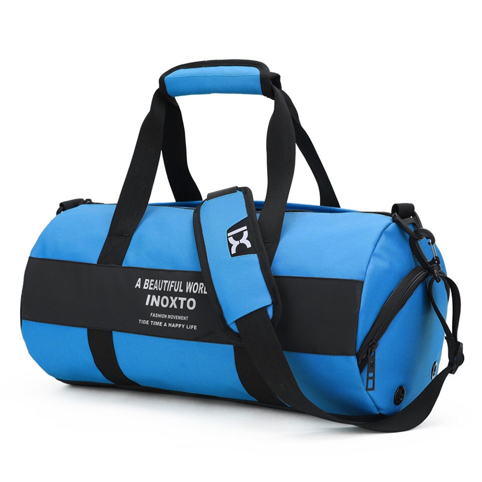 Gym Tassen Mannen Sport Fitness Pack Schouder Sport Tas Vrouwen Handtassen Mannelijke Reistassen Polyester Waterdicht Handtas Vrouwelijke: Blue