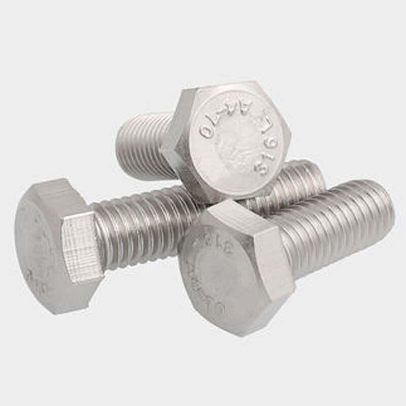 2pcs M14 external hexagon screw hex head bolt lengthen screws bolts 316 stainless steel 25/30/35/40-90mm length