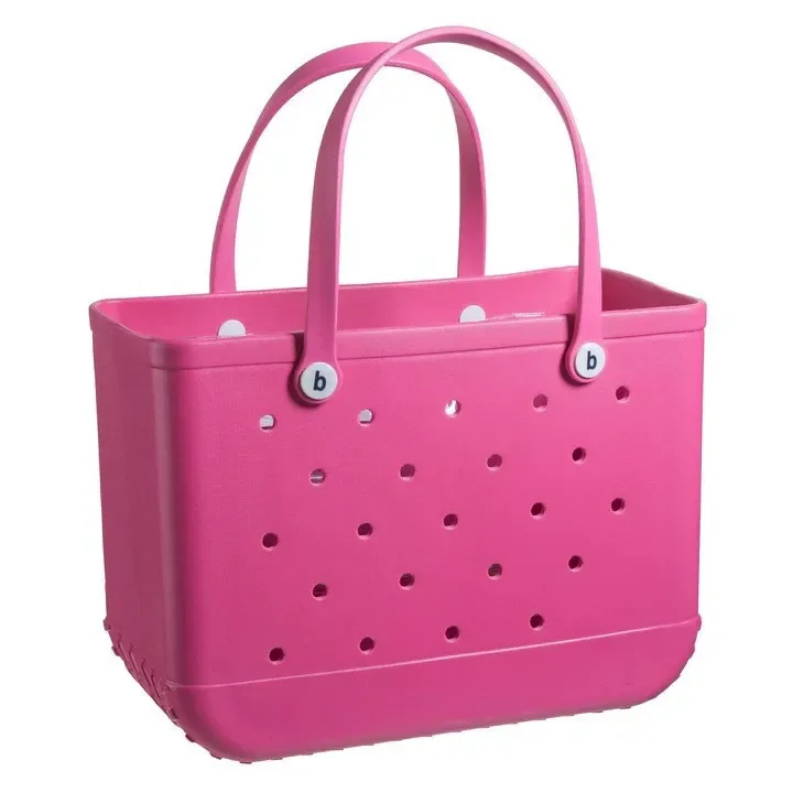 Gummi Frauen Bogg Tasche Sommer Schwimmbad Schulter Handtasche EVA Große Kapazität Warenkorb Weibliche Schwimmbad Tote Strand Zipfel: Blau