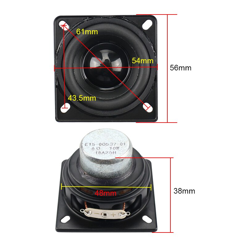 GHXAMP 2 inch full range speaker 6OHM 10W for small medium-sized Portable Bluetooth speakers Diy 56*54MM