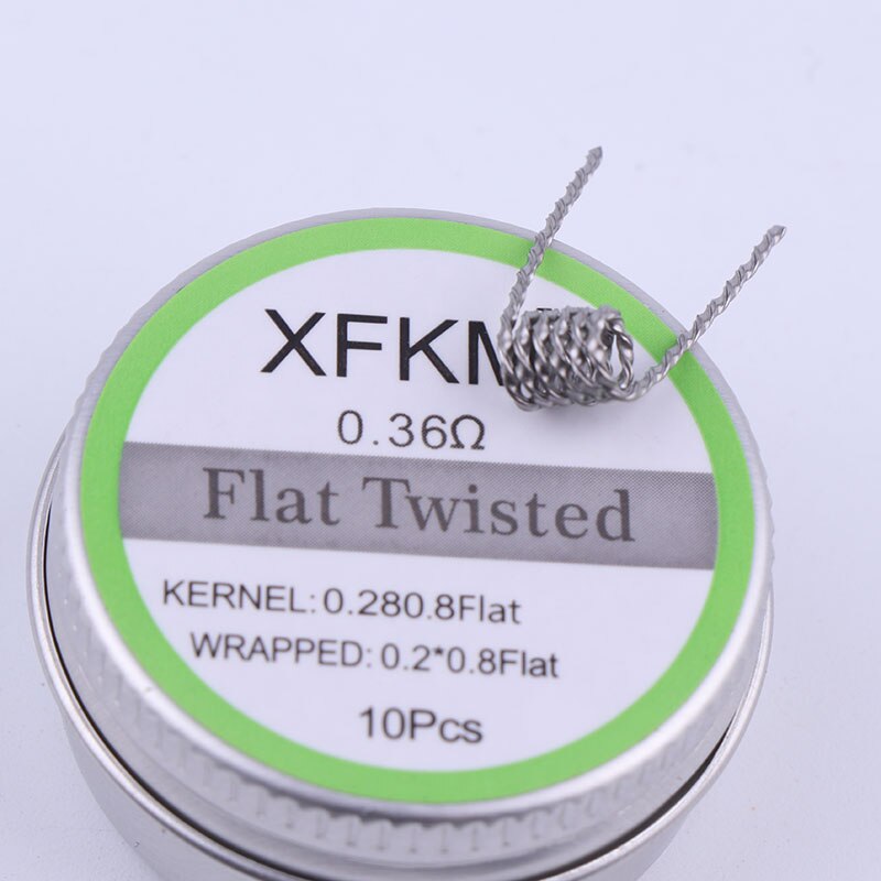 XFKM a1 316 Piatto Filo Ritorto Fused Clapton Bobine Alveare Premade Filo Avvolto Alien Mix Torsione Quad Tigre Riscaldamento Rda bobina: flat twisted