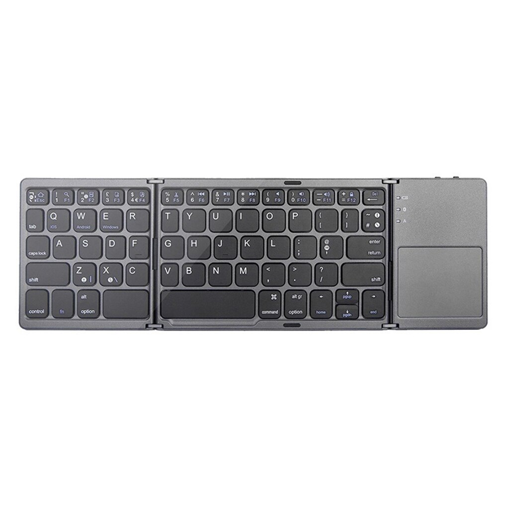 Mini Bluetooth USB Charging Keyboard Touchpad Wireless Foldable Slim Keypad PC Tablet Laptop: NO.1