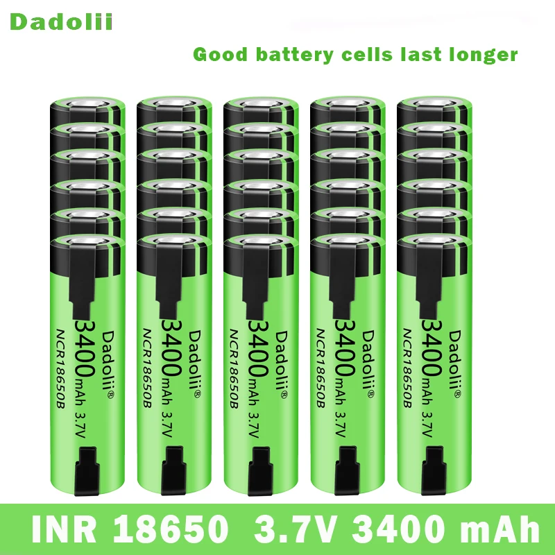 18650 lithium-ion rechargeable battery 3.7 V 3400 mAh DIY nickel battery: Clear