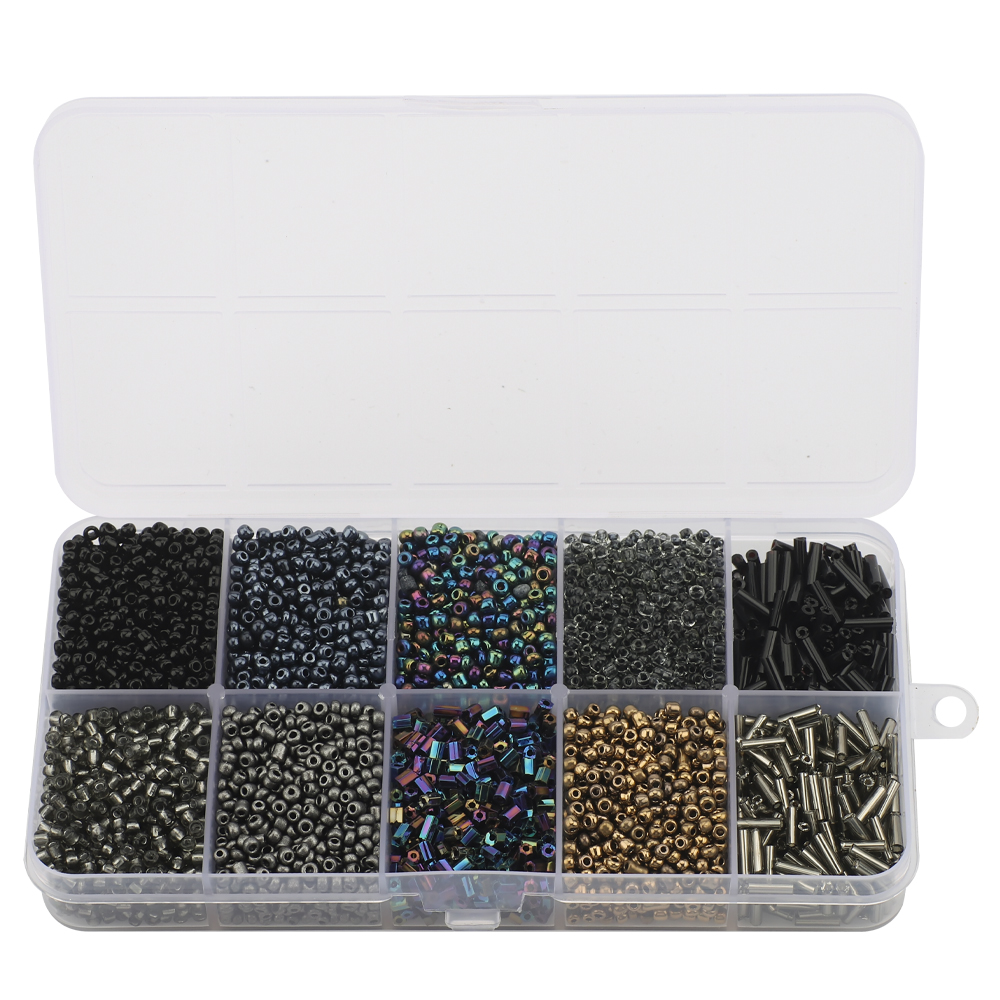 130g/set Glass Round Seed Beads Tube Loose Beads DIY Bracelet Necklace Czech Crystal For Jewelry Making Handmade Accessories: WHITE