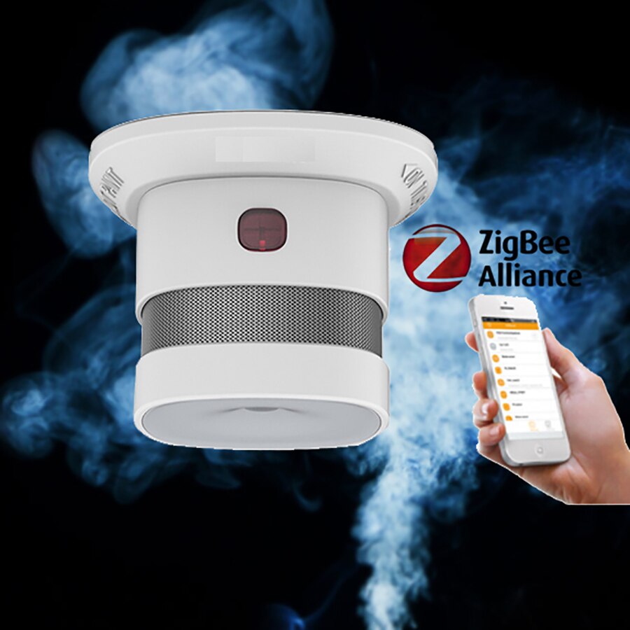 Wireless Zigbee Smoke Fire Alarm Detector 85db Compatible with Kaku,Home assistant,SmartThings