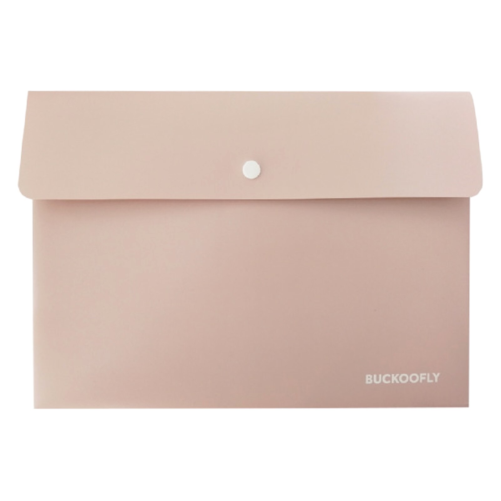 Expanding File Folder 1Pocket Plastic Envelope File Organizer with Smap Button Closure Portable A4 Size Desktop Document Storage: Pink