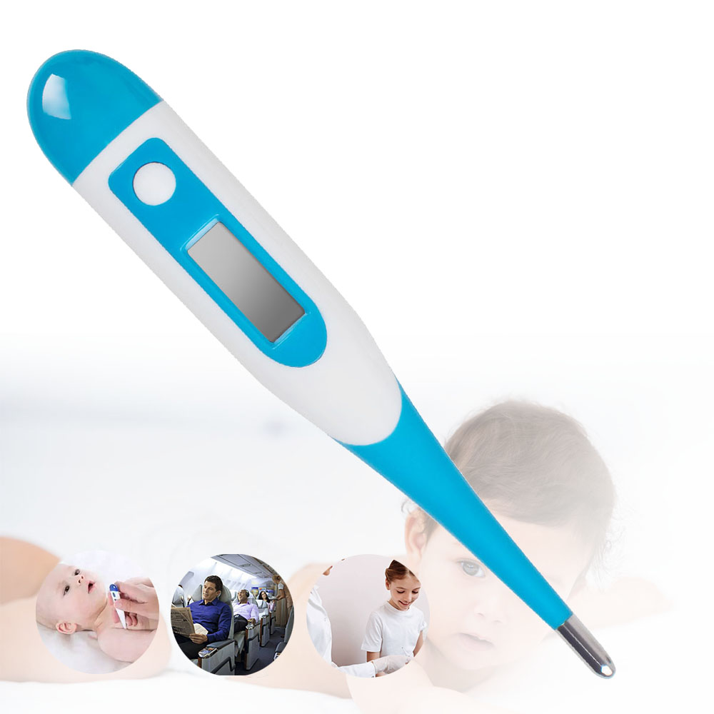 Orale digitale thermometer, Blauw zachte hoofd thermometer, Milieu home apparaten kindje thermometer