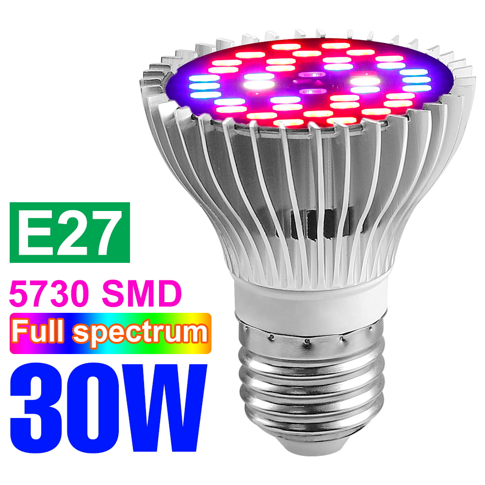 220V LED élèvent l'ampoule spectre complet plante lumière E27 Phyto lampe E14 Fitolamp pour serre hydroponique fleurs semis Phytolamp: vert militaire