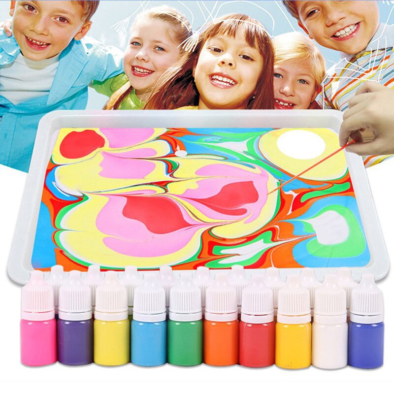 Juego de pintura con marquesina por transferencia de agua hidrográfica, Kit de herramientas de dibujo, artistas, amantes de la artesanía, bricolaje, creatividad para niños