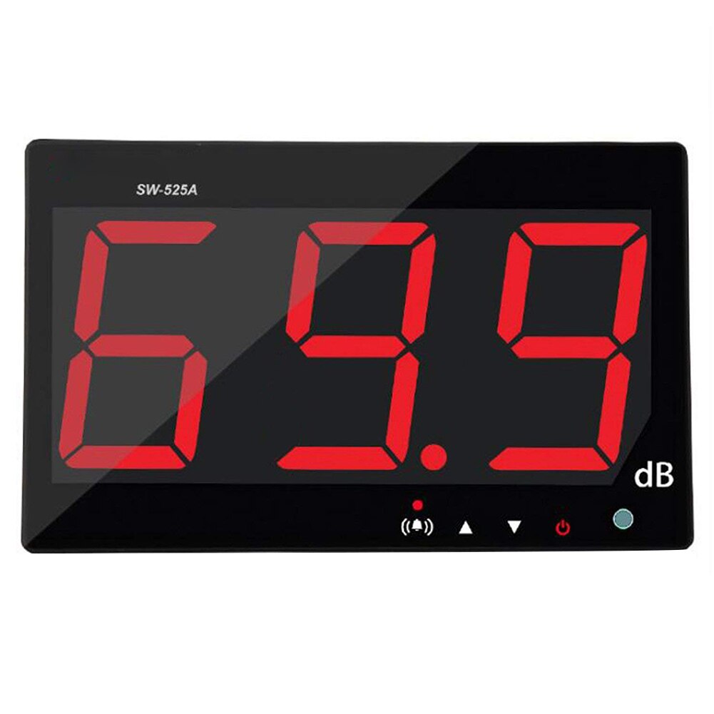 SW-525A Sound Level Meter Tester 30-130db Large Screen LCD Display Wall Hanging Type Noise Decibel Measuring Tester Alarm