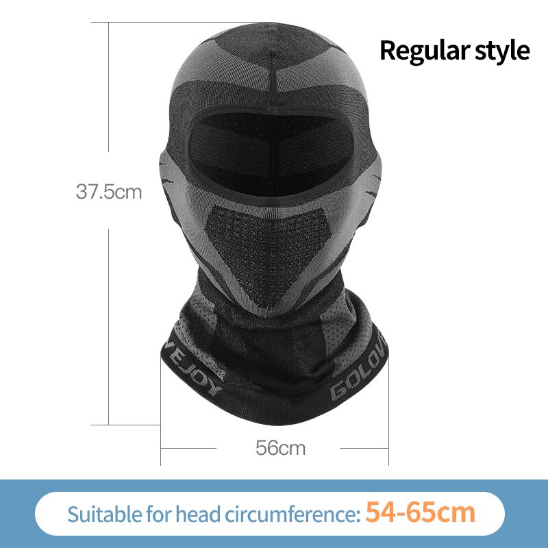Outdoor Winter Plus Velvet Thick Ski Mask Sking Running Sport Training Cycling Full Face Mask Balaclava Windproof Warm XA86Q: Regular middle