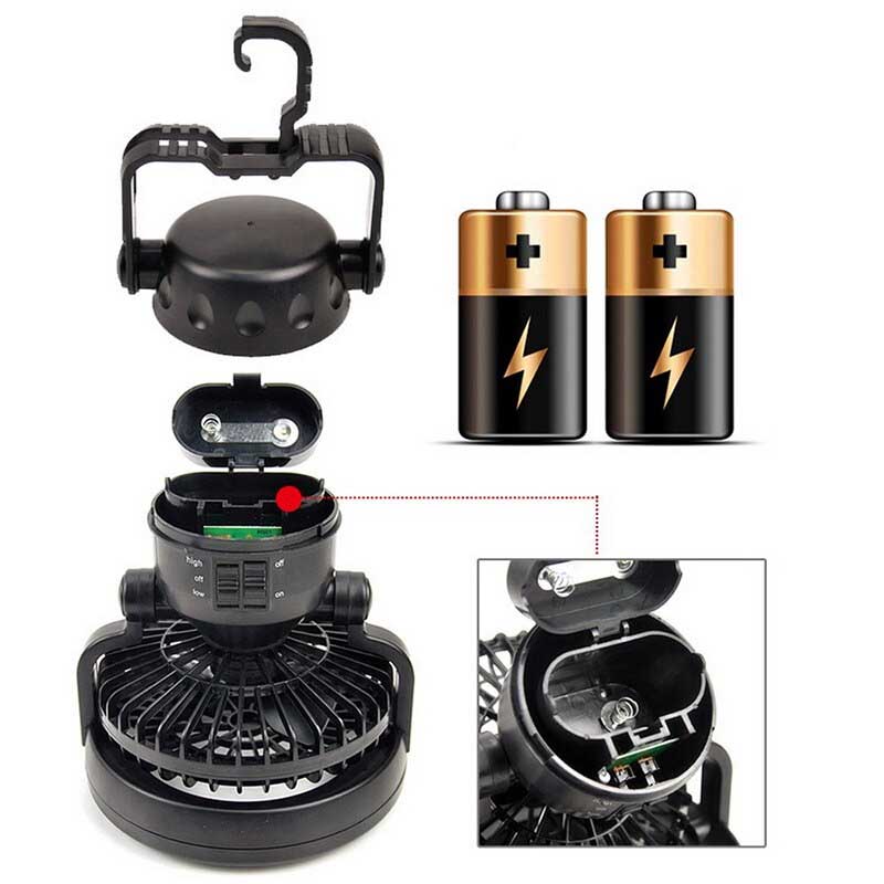 Oplaadbare fancoleman tent fantent plafond ventilator camping ventilator elektrische draagbare ventilator backpacken fanrechargeable auto fancoleman