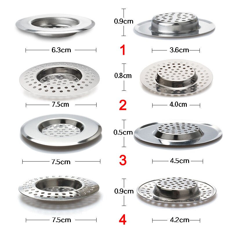 Kitchen Sink Strainer Stainless Steel Drain Filter with Large Wide Rim I88