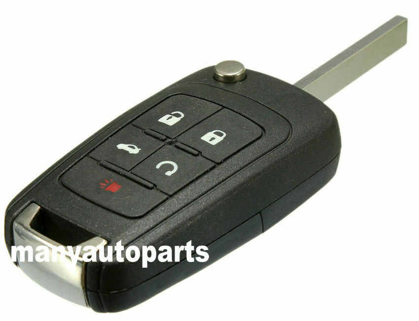 Flip Key Shell geschikt voor CHEVROLET Remote Key Case Fob Vervanging 5 Knop