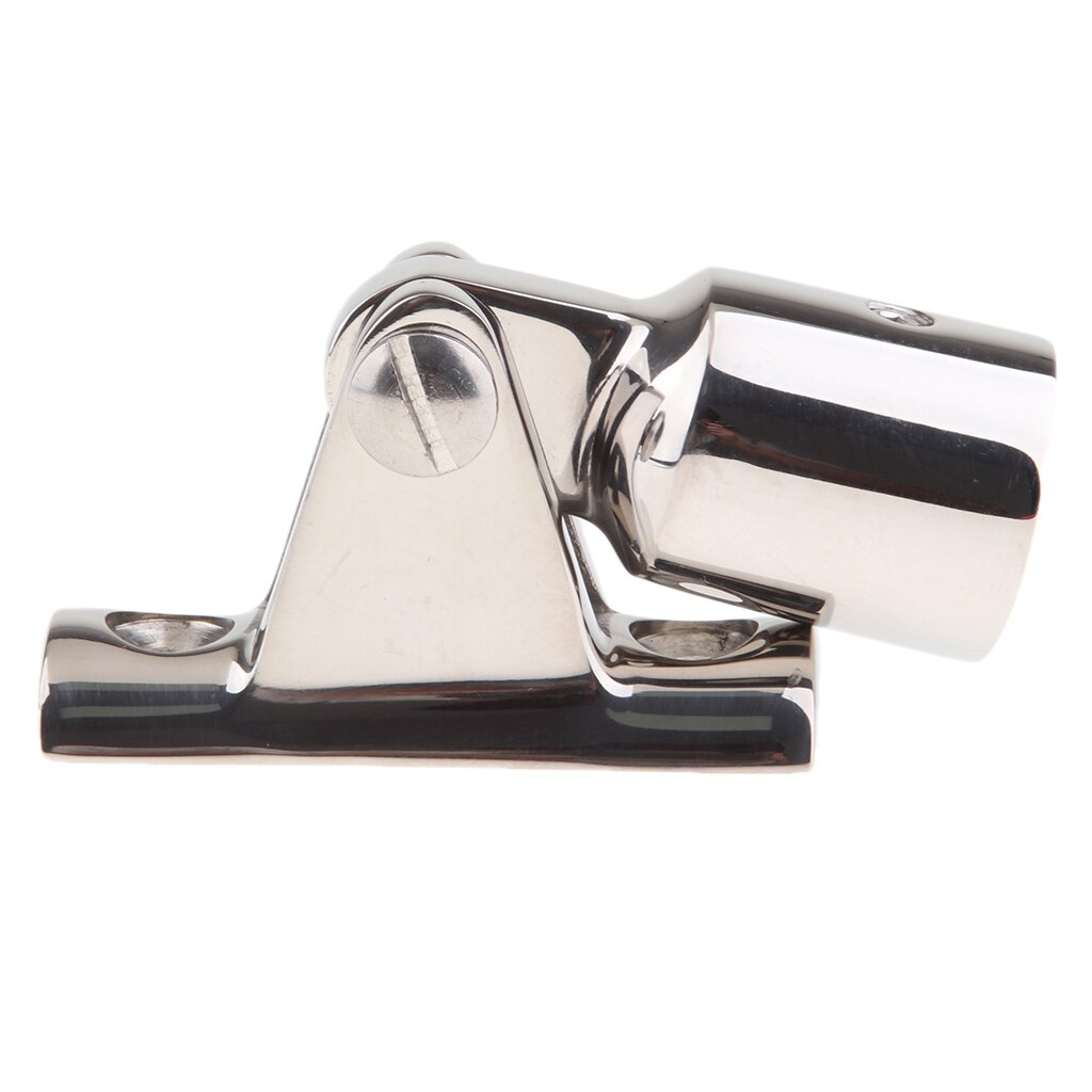 Mirror Polished Stainless Steel Deck Hinge Mount Bimini Top Cap Tube 3/4 inch