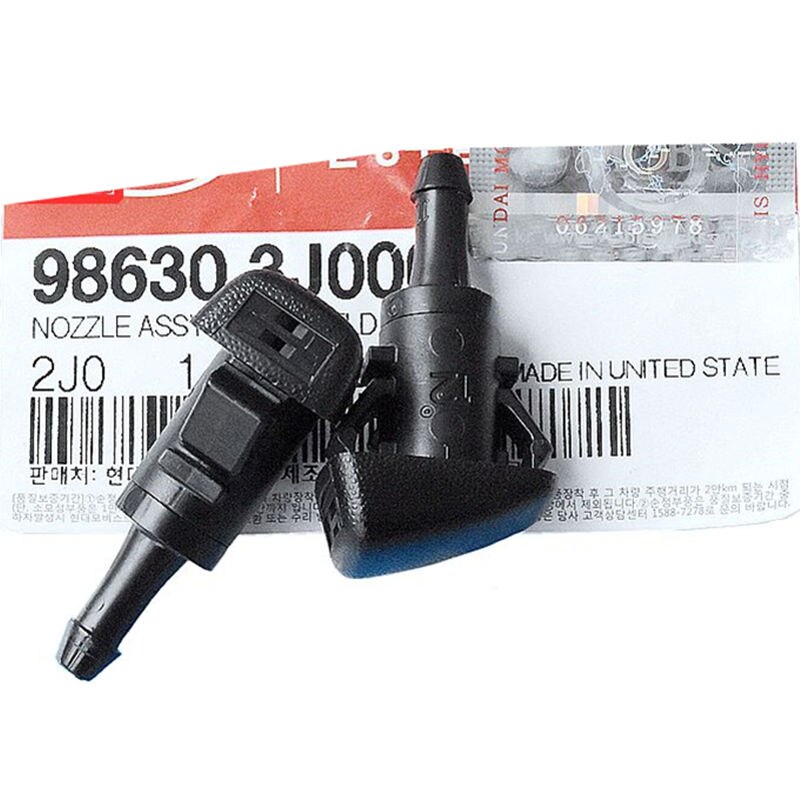 2Pcs Front Windshield Wiper Washer Water Jet Sprayer Nozzle For Hyundai Santa Fe