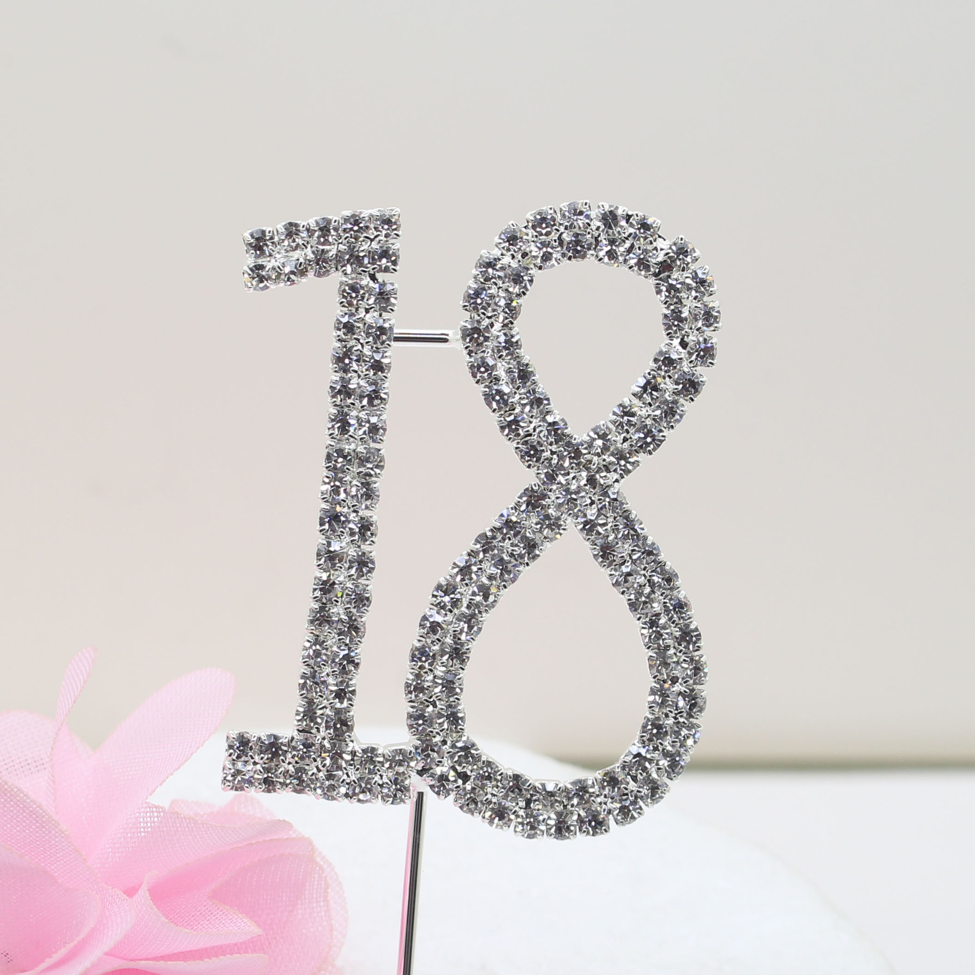 1szt Srebrny błyszczący cylinder na tort Numer 10 18 21 30 40 50 60 70 Diamentowy cylinder na tort na przyjęcie urodzinowe i rocznicowe Dekoracja tortu