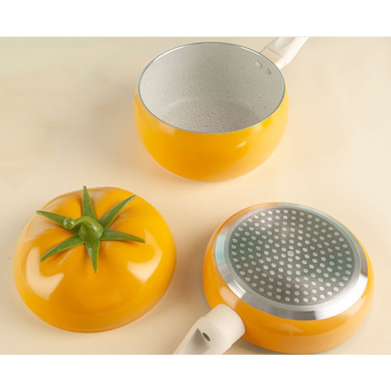 Sartén con forma de tomate para frutas, olla de cocina, olla de inducción, utensilios de cocina de aluminio antiadherentes