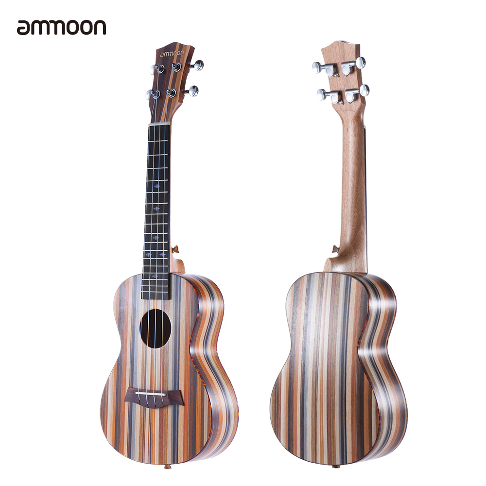 Ammoon 24 "Akoestische Ukulele Sopraan Ukelele 18 Frets 4 Strings Uke Okoume Hals Palissander Toets String Instrument Musical