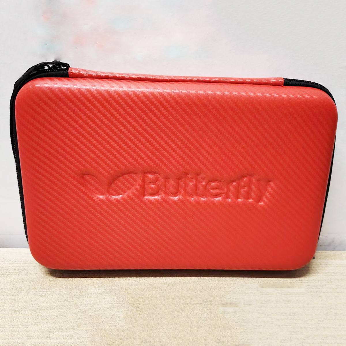 Tafeltennis Racket Tas EVA Vierkante Ping Pong Box Case Waterdichte Professionele Draagbare Sport Racket Tas: Rood