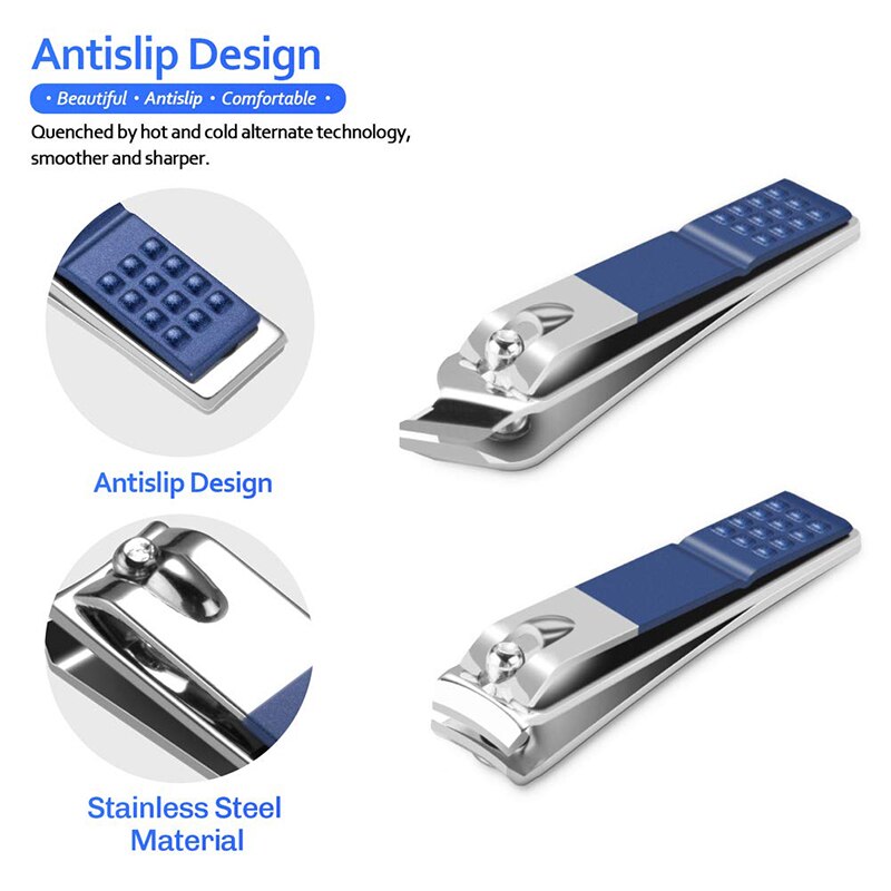 7/10/12/18 st/set manikyrset för professionell pedikyr nagelklippare verktygssats pedikyr i rostfritt stål med resefodral