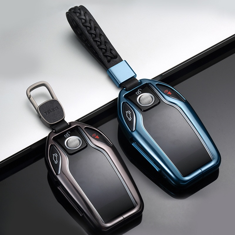 Aluminium Auto LED Display Key Cover Case voor BMW 5 7 serie G11 G12 G30 G31 G32 i8 I12 i15 G01 X3 G02 X4 G05 X5 G07 X7
