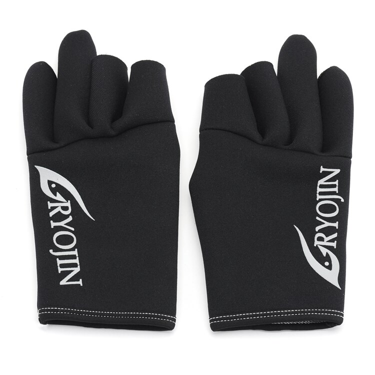 Ryojin paksut talvikäsineet talvikalastuskäsineet kasteiset kolmen sormen käsineet ulkoilukäsineet lämpimät kalastuskäsineet: Harmaa / L