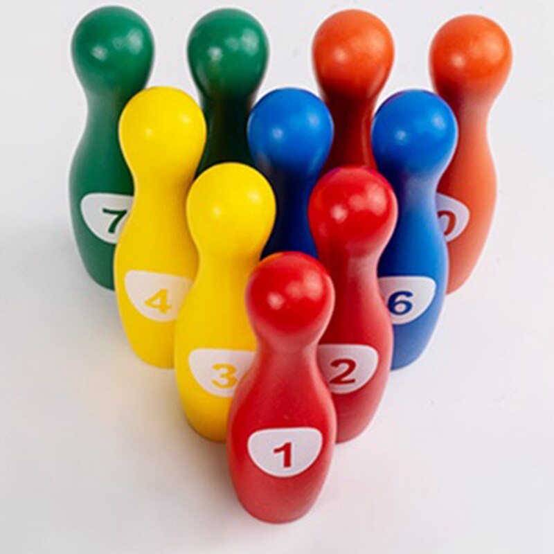 Kids Wooden Digital Bowling Set Indoor And Outdoor Fun, For Toddlers, Kids