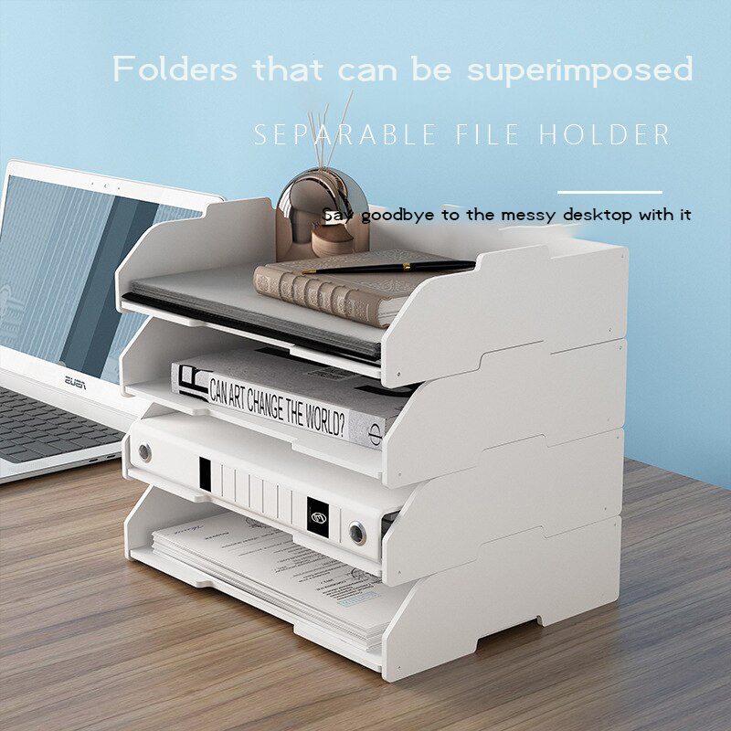 A4 Paper File Rack/Data Rack Storage Rack Desktop Office Storage Bookshelf Business Office Supplies Environmental Protection