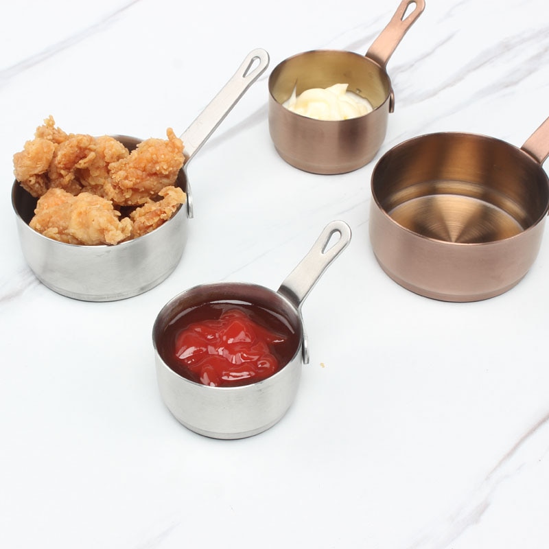 PONDER Stainless Steel Gravy Sauce Boat Juice Bucket Dish Roasting Sauce Dish Sauce Dressing Dip Seasoning Container For Dining Restaurant