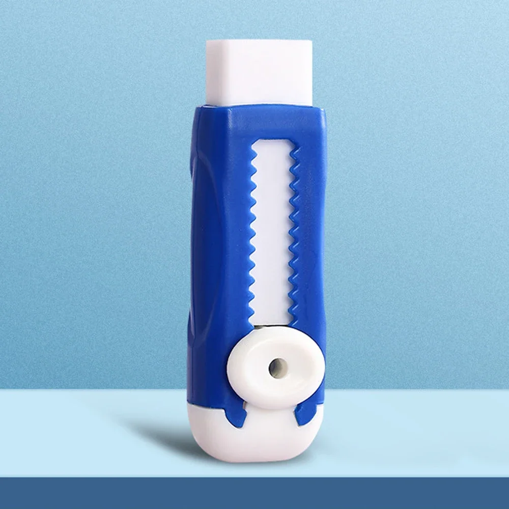 Pencil Eraser Useful Labor-saving Push Pull Rubber Wiping Stationery for Kids Students Drawing Writing School Supplies: Burgundy