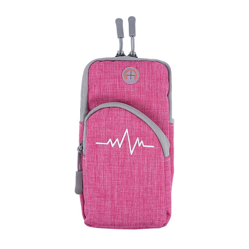 AUJA Running Phone Arm Bag attrezzature per il Fitness borsa a mano per esterni borsa da polso borsa da braccio sport per telefono cellulare con schermo da 4-6 pollici: Colore rosa