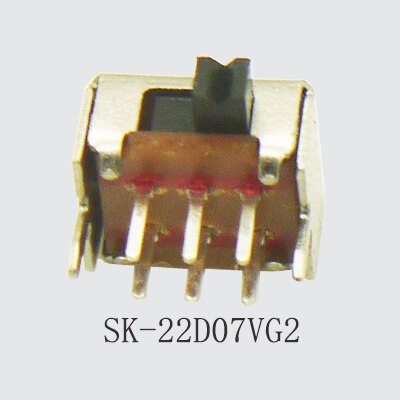 20PCS Mini Slide Switch On-OFF Micro Toggle Switch 1P2T H=1.5/2/4MM Miniature Horizontal Slide Switch SMD/DIP: SK-22D07VG2