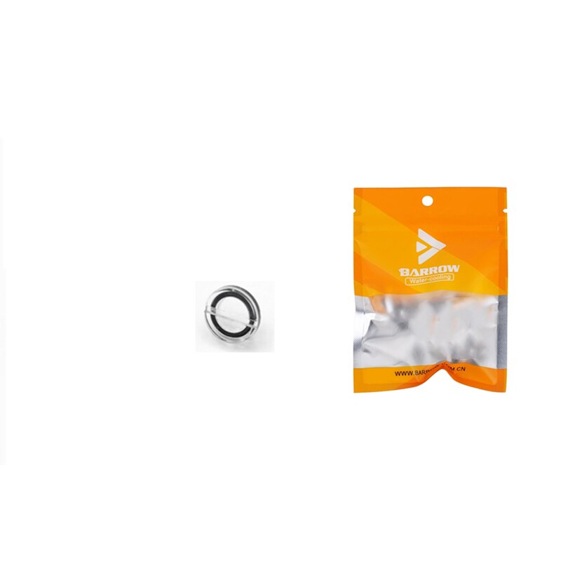 6PCS Barrow G1/4" Stop Plug Fitting - With Coin Slot For Water Cooling Transparent Black,Silver,White,Gold YKLZS1-T01 TZS1-A02: transparent / 2PCS