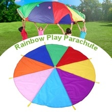 Kinderen Spelen Parachute Luifel Met 16 Handgrepen 200Cm Indoor Outdoor Games En Oefening Speelgoed, Bevorderen Team Game, fitness Voor 4 Personen