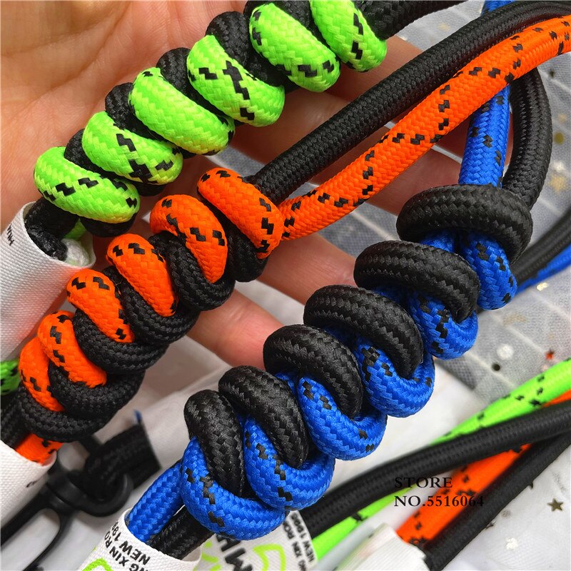 Multifunctional Buclke Fluorescent Color Phone Case Rope Braided Lanyard For Key Climbing Hook/Bag Decoration Strap Keychain