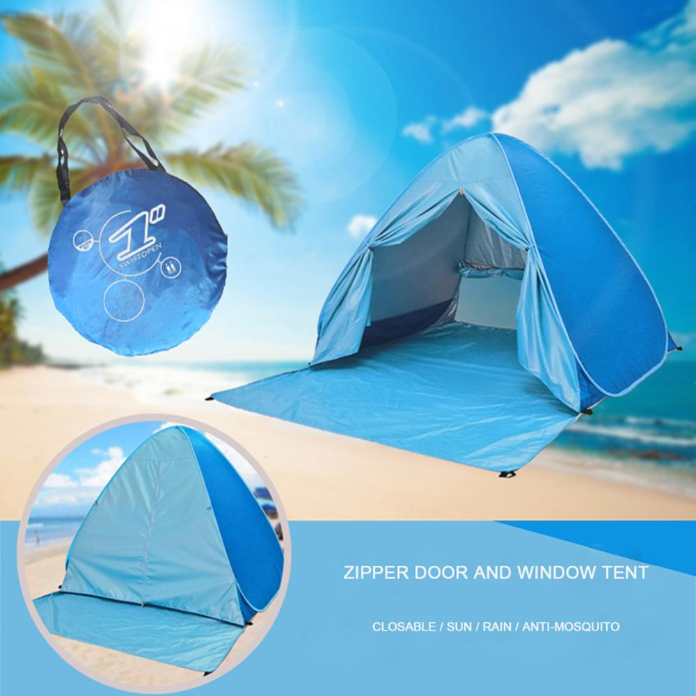 Beach Tent Outdoor Automatic Instant Pop up Tent Ultralight Folding Tourist Fishing Beach Tent Camping 타프 Anti-UV Shelter