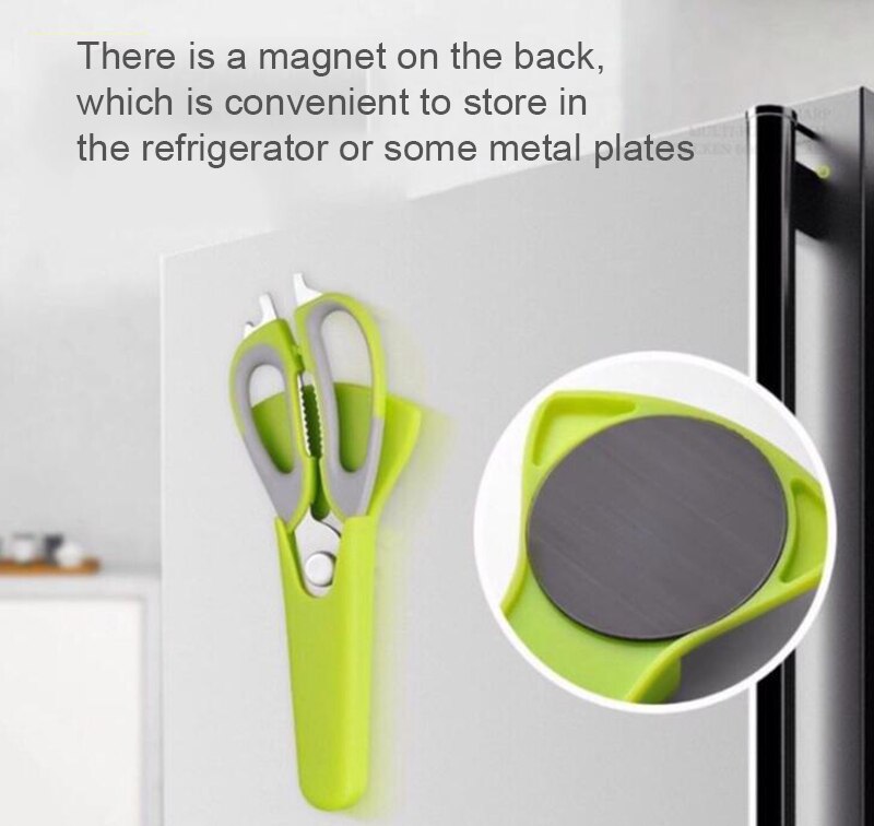 Multi-Function Kitchen Scissors Cutter Knife Board Stainless Steel Kitchen Cut Chicken Bones Food Meat Scissors