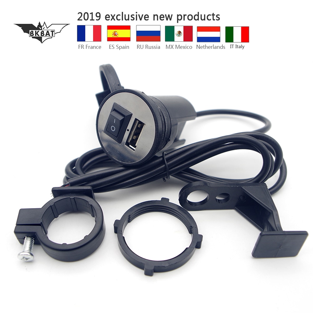 Utilizado para adaptador de Cable conector rápido motocicleta USB grados rotación soporte de montaje teléfono