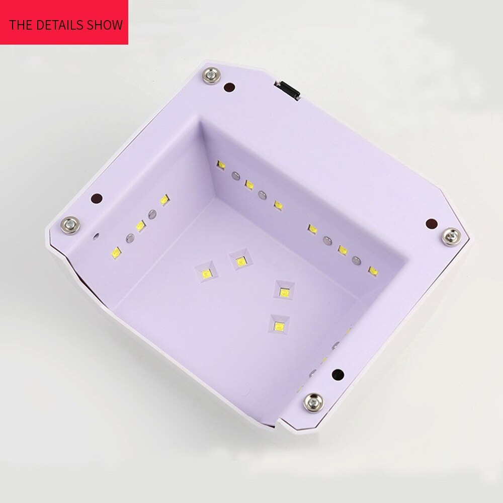 36w uv led neglelampe automatisk sensor 16 lys uten spirallys uv led tørketrommel all gellakk maskin nail art verktøy