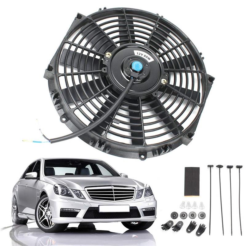 12 pulgadas Slim Push-Pull eléctrico de ventilador de refrigeración de motor radiador del motor Auto Slim Reversible Ventilador de refrigeración eléctrico para coche