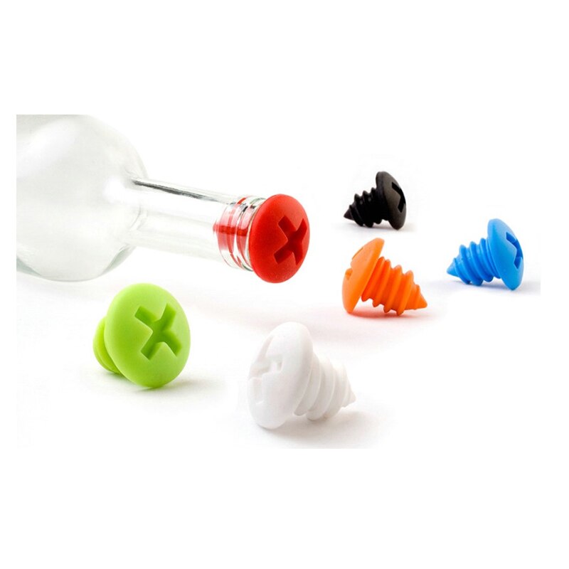 Zabawny silikonowy czajnik kształt korek robić wina butelka robić picia kumpel wino na przyjęcie szklany pokrowiec na termofor znacznik akcesoria barowe korek: A02 2szt losowy