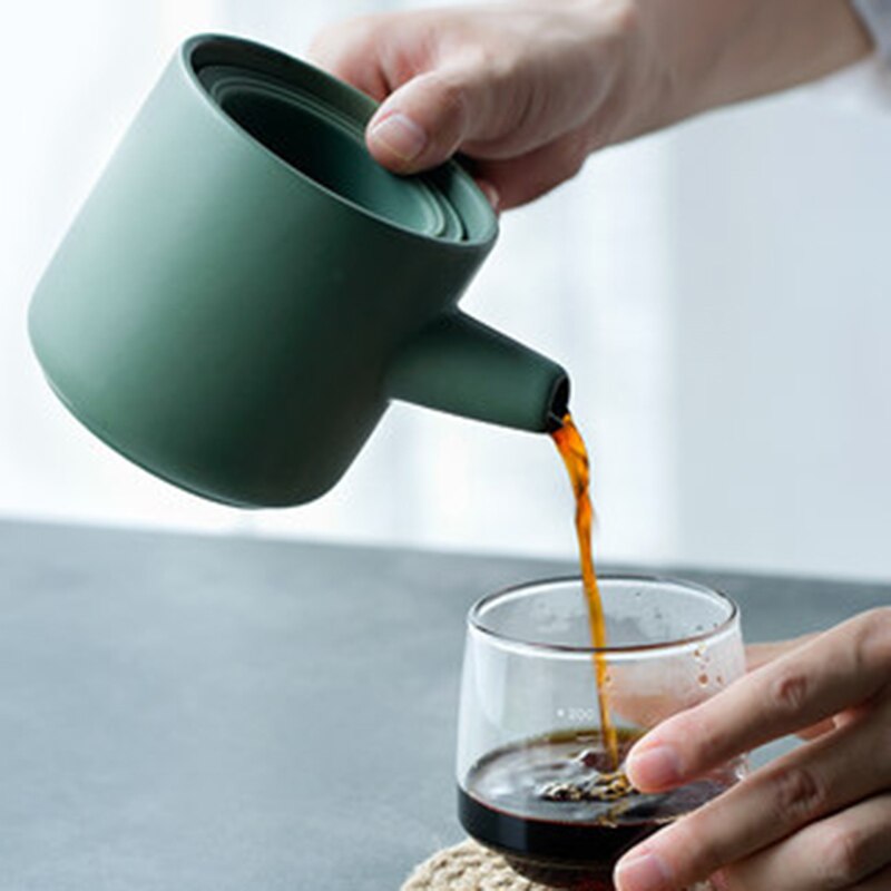 GURET-tasses à café en céramique | Lot de 1 papier gratuit, Portable V60 entonnoir, filtres goutte à goutte, cône 2 en 1 cafetière expresso café