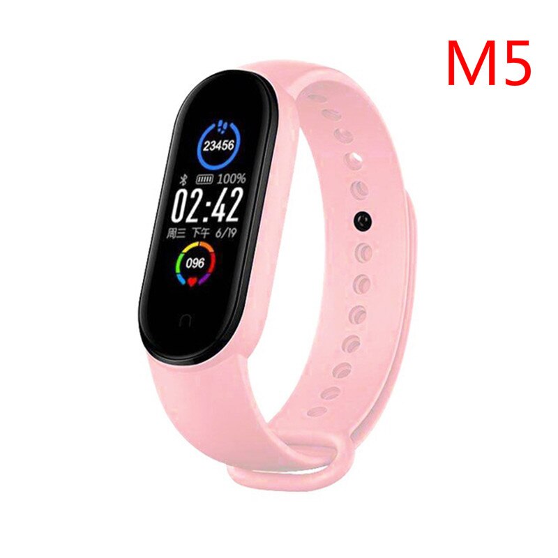 Smart Band M5 Smart Armband IP67 Waterdichte Smarthwatch Bloeddruk Fitness Tracker Smartband Fitness Polsbandjes: M5 pink
