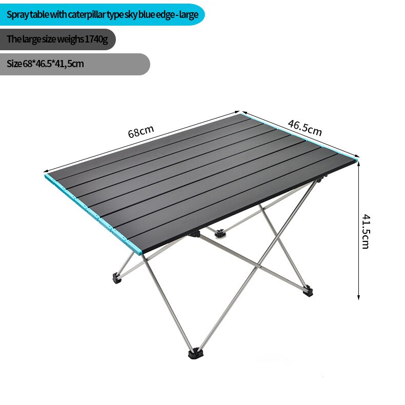 Udendørs picnic foldebord høj styrke aluminiumslegering bærbar ultralet campingbord sammenfoldeligt middagsbord til familiegrill: L