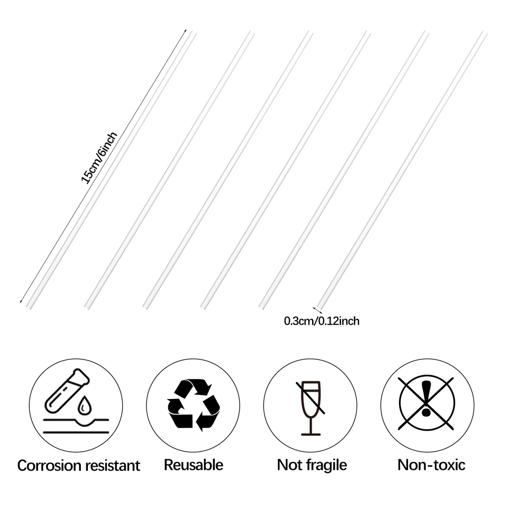 100 Pieces Acrylic Lollipop Sticks 6 Inch Clear Reusable Cake Pops Stick for Candy Making Lollipops Cake Pops Baking Tools