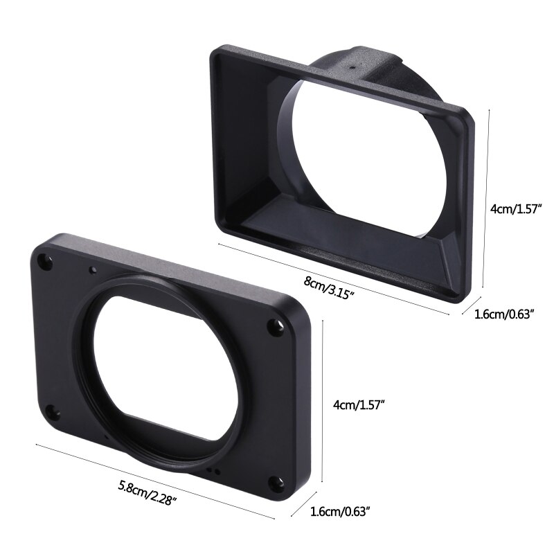 Zubehör für sony  rx0/rx0 ii: frontplatte aus aluminiumlegierung,  + 37mm uv-filterlinsen + sonnenblende, schrauben und scr für sony  d5qc