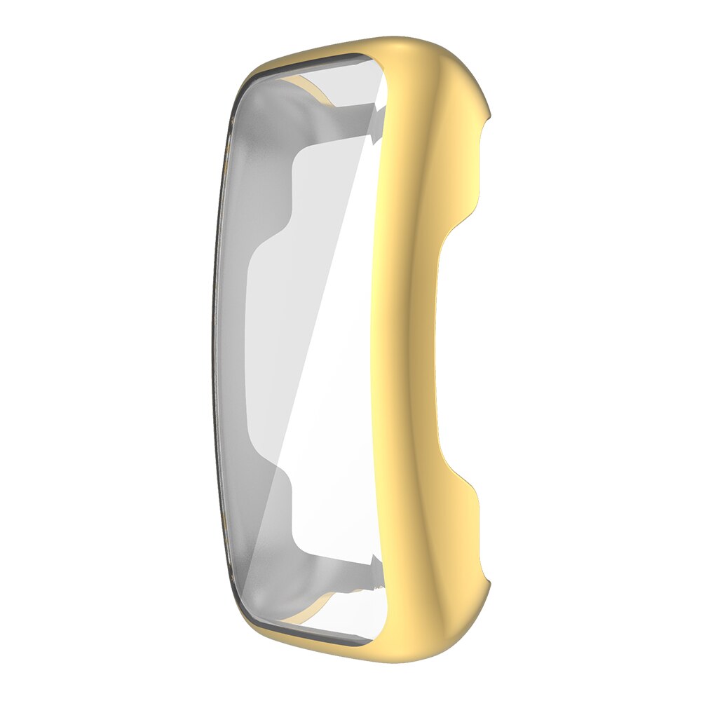 Screen Protector Cover for Fitbit Inspire 2 Watch Case Inspire2 Flexible TPU Bumper Scratch-resistant Soft Shell: Gold