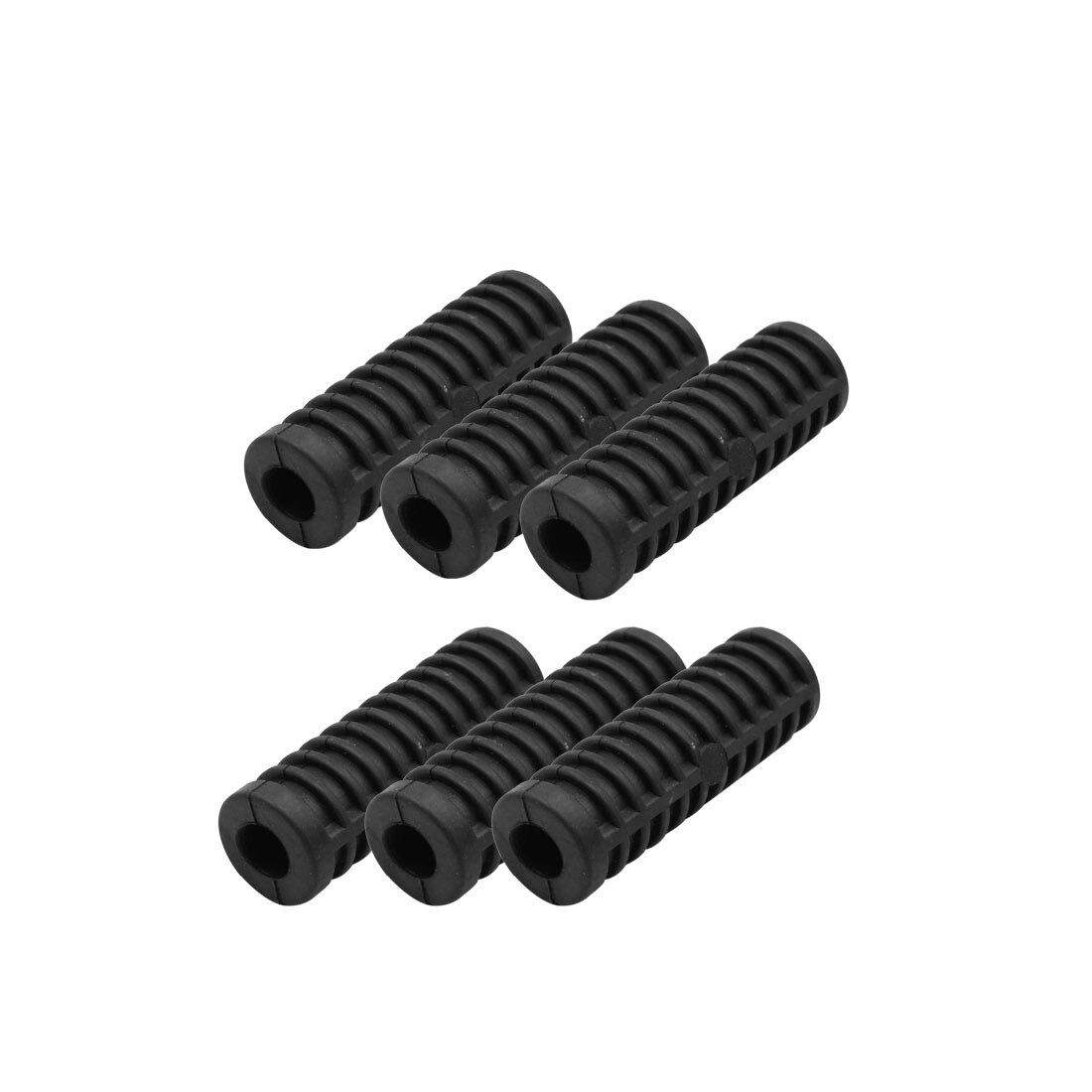 Uxcell 2pcs 12mm Diameter Rubber Nonslip Footrest Pedal Foot Peg Cover Shell Black for Motorcycle: 6pcs