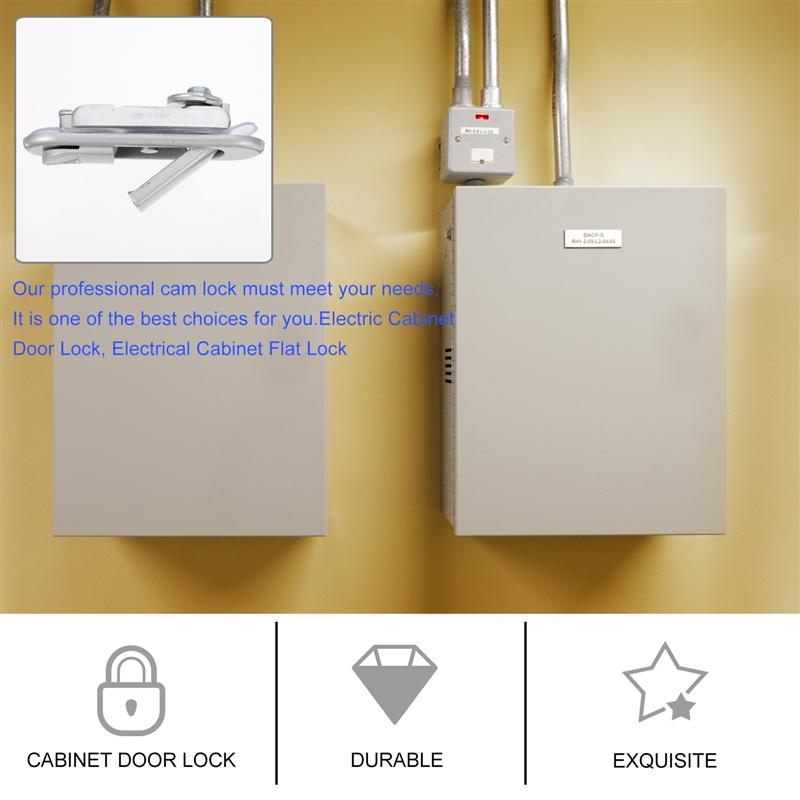 1pc Practical Durable Reusable Lock Flat Lock for Network Cabinet Electricity Box